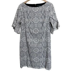 Lauren Ralph Lauren 14 HEAVILY Embroidered Flutter Short Sleeve Striped Spring